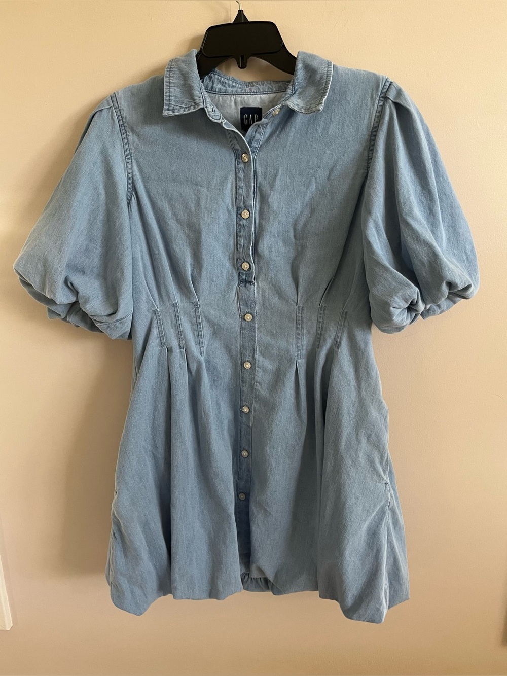 NWOT-GAP Light Denim Bubble Dress, Medium